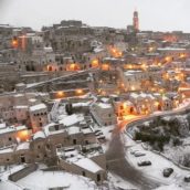 METEO,MATERA INNEVATA E’ UNA CARTOLINA SPETTACOLARE METEO,MATERA INNEVATA E’ UNA CARTOLINA SPETTACOLARE