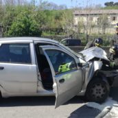 Incidente sul raccordo,tre auto coinvolte Incidente sul raccordo,tre auto coinvolte