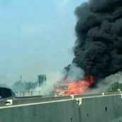Incendio sull’autostrada A16: code tra Vallata e Grottaminarda Incendio sull’autostrada A16: code tra Vallata e Grottaminarda