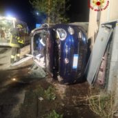 Summonte, auto si ribalta: 29enne ferito