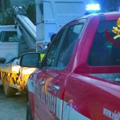 Montefredane, tecnici dell’Enel bloccati dalle forti piogge: intervento dei caschi rossi