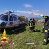 Bisaccia, cade un elicottero: pilota trasportato all’ospedale Bisaccia, cade un elicottero: pilota trasportato all’ospedale