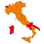 Covid: da oggi quasi tutta l’Italia è arancione Covid: da oggi quasi tutta l’Italia è arancione