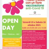 Campagna Vaccinale anti-Covid, Open Day 15 e 16 ottobre Campagna Vaccinale anti-Covid, Open Day 15 e 16 ottobre