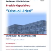 Sant’Angelo dei Lombardi, cerimonia di cointitolazione del Presidio Ospedaliero al dottor Angelo Frieri Sant’Angelo dei Lombardi, cerimonia di cointitolazione del Presidio Ospedaliero al dottor Angelo Frieri