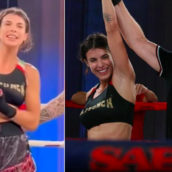Elisabetta Canalis è campionessa di kickboxing Elisabetta Canalis è campionessa di kickboxing
