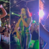 Elettra Lamborghini insultata durante un concerto a Riccione Elettra Lamborghini insultata durante un concerto a Riccione