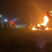 Volturara Irpina, auto in fiamme nella notte: intervengono i Vigili del Fuoco