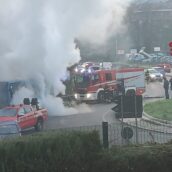 Avellino, pullman dell’Air avvolto dalle fiamme Avellino, pullman dell’Air avvolto dalle fiamme