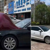 Le auto in Cina si gonfiano a causa del calore, sembrando incinte
