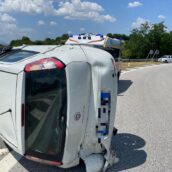 Benevento, incidente sul raccordo, auto si ribalta: tre giovani feriti