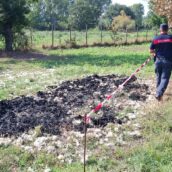 Carabinieri Forestale, rifiuti speciali bruciati a Bonea: area sequestrata