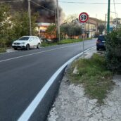 Ariano Irpino, incendio in un distributore lungo la SS 90